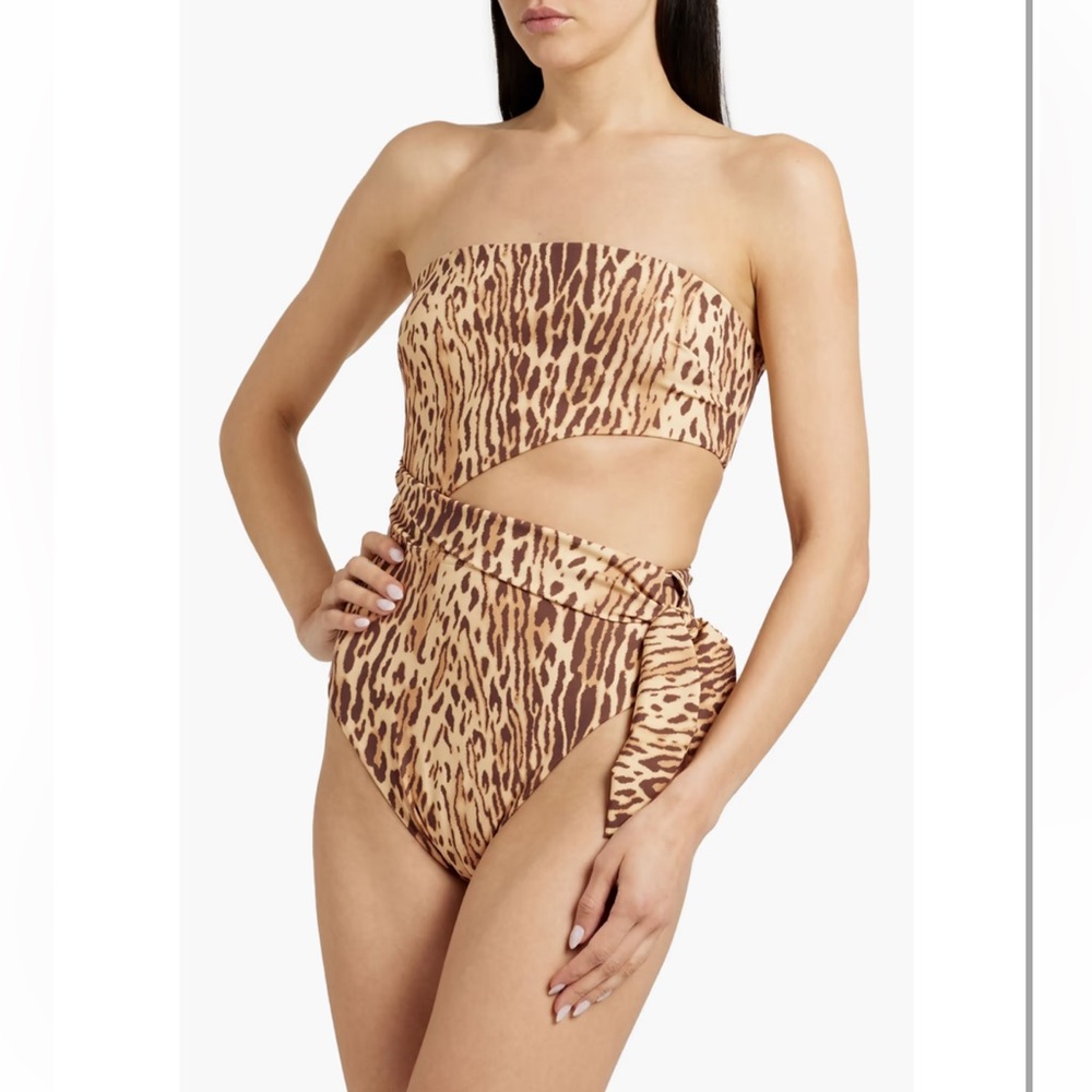 Zimmermann Leopard Print Women's Swimsuit Bathing Suit - Size 0